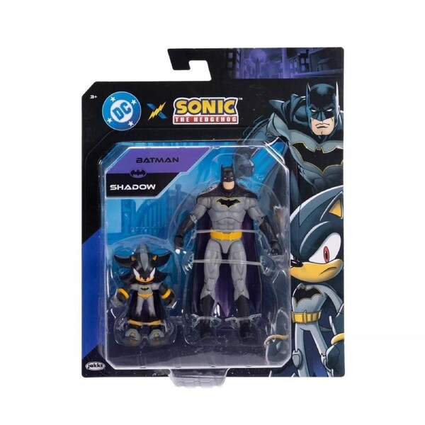 Sonic the Hedgehog X DC Batman and Shadow as Batman 5 inch Action Figure 2 Pack