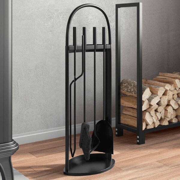 5 Piece Fireplace Tool Set 23x15x66 cm Steel vidaXL