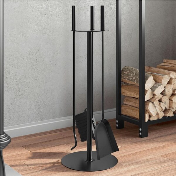 4 Piece Fireplace Tool Set 22x59 cm Steel vidaXL