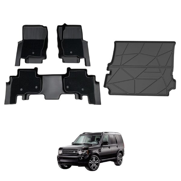 Double-Layer Car Floor Mats Boot Liner for Land Rover Discovery 3 4 2004-2016