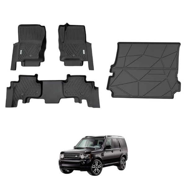 5D Car Floor Mats Boot Liner for Land Rover Discovery 3 4 2004-2016