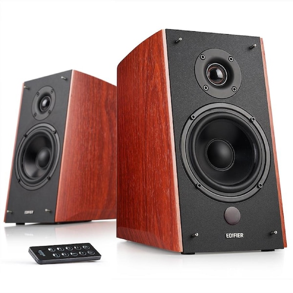 Edifier R2000DB Powered Bluetooth Bookshelf Speakers - Optical Input - Wood