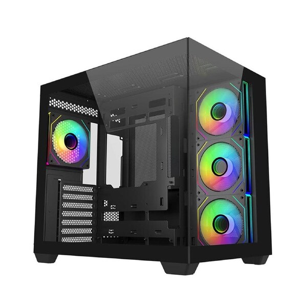 Cooler Master Elite 681 Tempered Glass Mid-Tower ATX Case - Black [E681-KHNN-S00]
