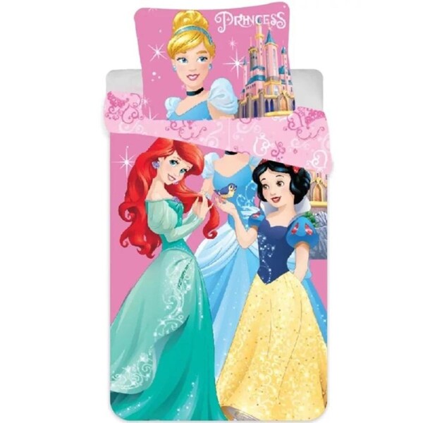 Disney Princess Pretty Pink Quilt Cover Set - Toddler Bed Size