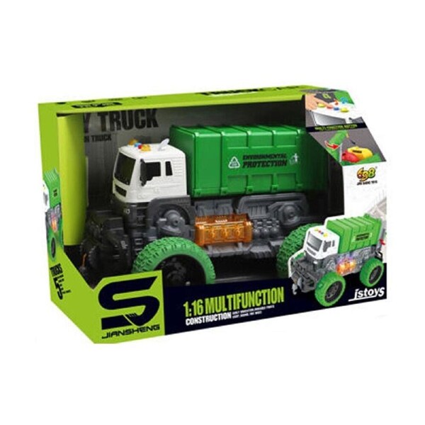 ABT Garbage Truck Monster Wheels Lights & Sounds 30cm 3Y+ Green