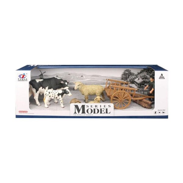 4pc ABT Farm Animal Cows And Sheep With Accessories 3Y+ Assorted