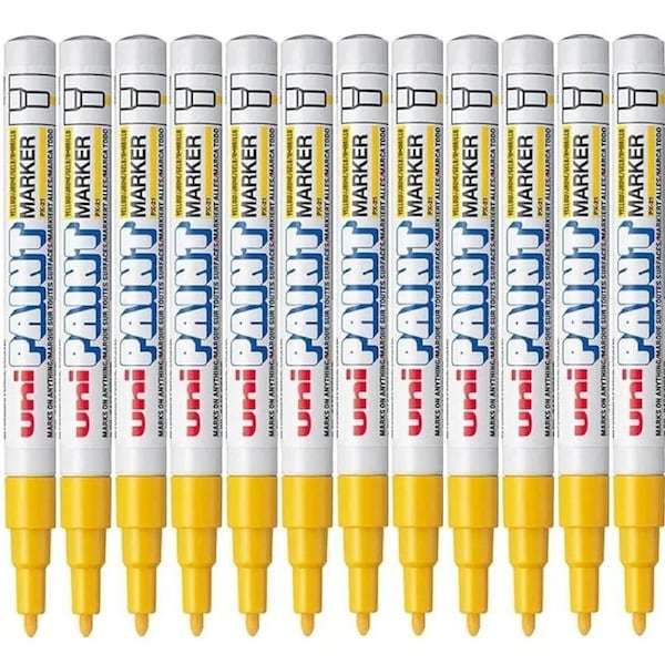 Uni-Ball PX-21 Paint Marker Bullet Tip 1.2mm Yellow Box 12
