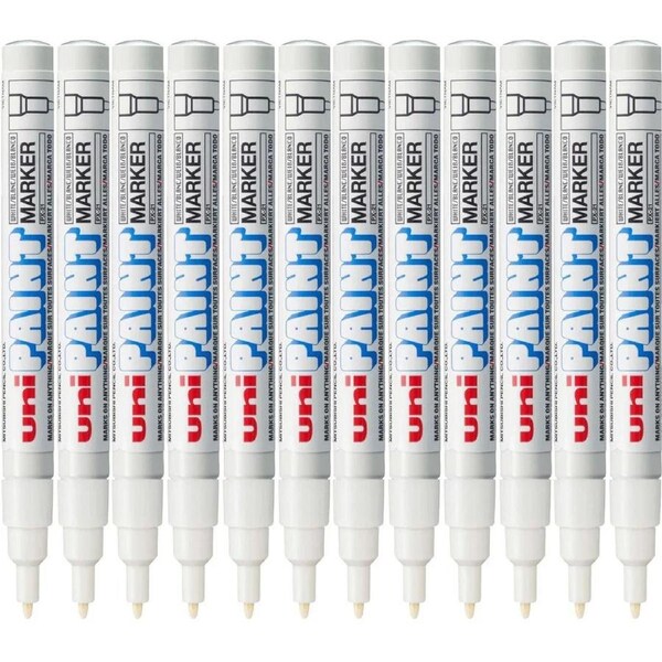 Uni-Ball PX-21 Paint Marker Bullet Tip 1.2mm White Box 12