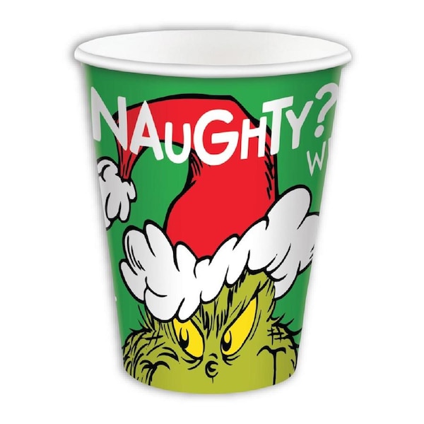 The Grinch 8 Pack Christmas Paper Cups