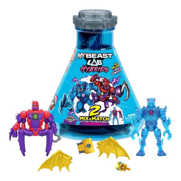 Mr Beast Lab Hybrids Multi Pack Mix and Match Figures (Spider Vs Energy Panther)