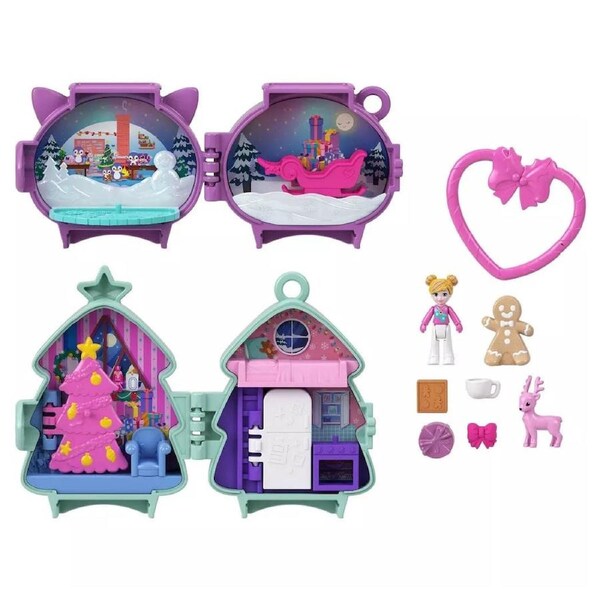Polly Pocket Holiday Connects Bundle Playset