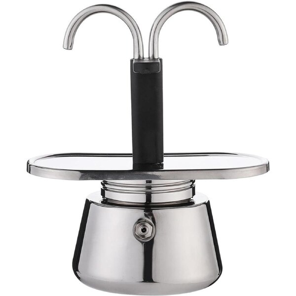 2 Cup Stainless Steel Coffee Maker Pot Stove Top Espresso Brewer