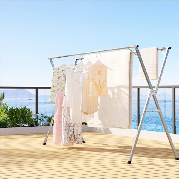 Artiss Clothes Rack Drying Airer Heavy Duty Garment Rack Adjustable Foldable Steel