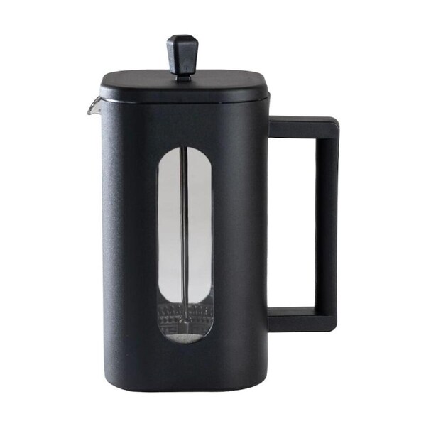 Euroline Coffee & Tea Maker Plunger French Press Square Shaped 1000ml Black