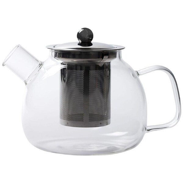 Euroline Durable Glass Tea Maker Pot w/Loose Leaf Infuser 800ml