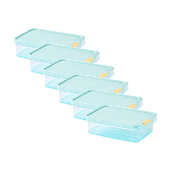 6PK LocknLock Freezer Fit Food Storage Container Microwave Safe 1.05L Blue Lid