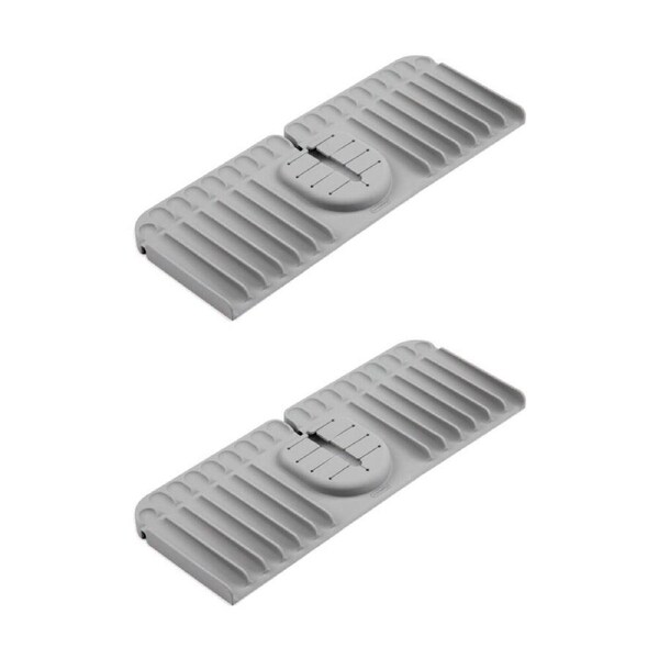 2PK Progressive Silicone Sink Mat w/Splash Guard Adjustable Kitchen Accessory