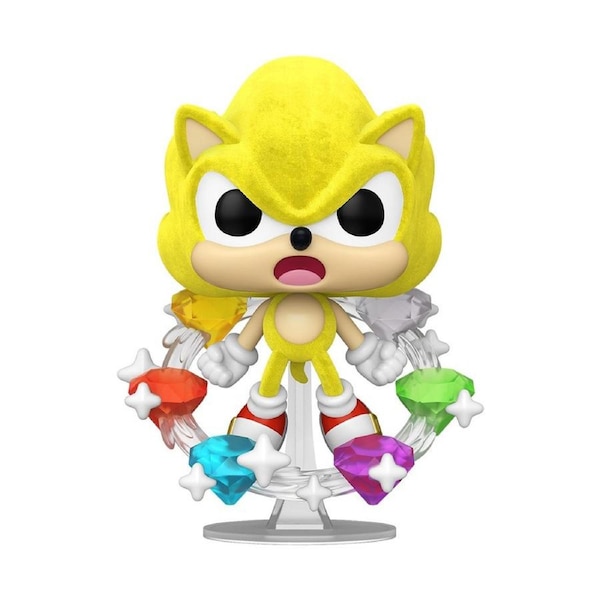 Sonic the Hedgehog - Super Sonic with Emeralds Flocked Pop! Vinyl Figure