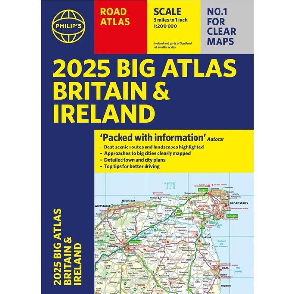 2025 Philip's Big Road Atlas of Britain & Ireland-Philip's Maps-Paperback Book