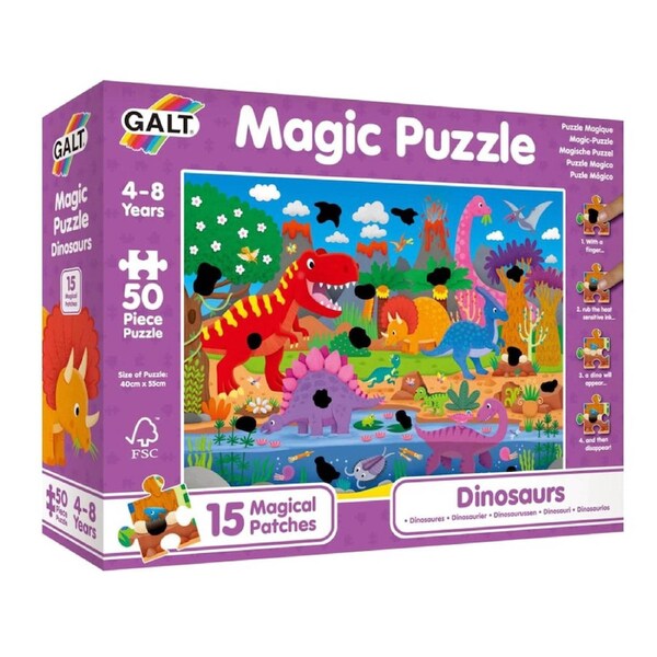 Galt Magic Puzzle Dinosaurs 50 Piece Jigsaw Puzzle