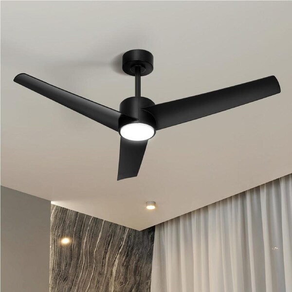 Vevare 52" Ceiling Fan With Light DC Motor 5 Speed Remote Control Timer Black
