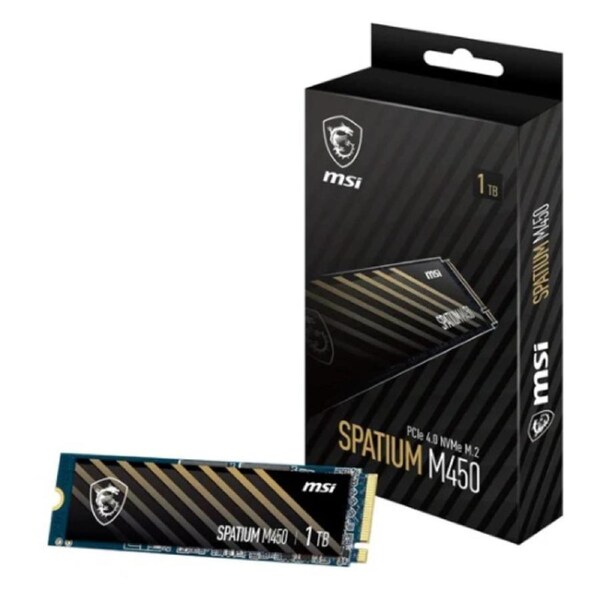 MSI SPATIUM M480 PRO PCIe 4.0 NVMe M.2 1TB SSD, 1GB DDR4, Sequential Read up to 7400MB/s, Sequential Write up to 6000MB/s, 700 TBW, 5 Year Warranty
