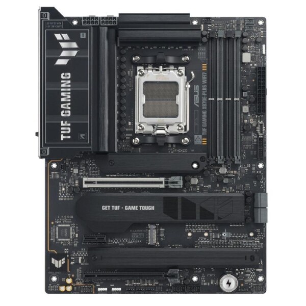 ASUS AMD TUF GAMING X870E-PLUS WIFI7 (AM5) ATX Motherboard, DDR5 Max.256GB, 1x PCIe 5.0 x16 slot, 4x M.2 slots, 4x SATA, Realtek 2.5Gb Ethernet