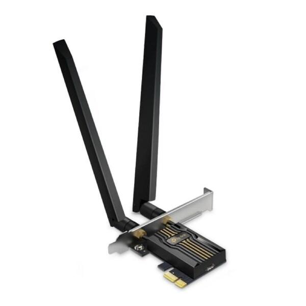 TP-Link Archer TBE552E BE9300 Wi-Fi 7 Bluetooth 5.4 PCIe Adapter, 5760 Mbps at 6 GHz + 2880 Mbps at 5 GHz + 688 Mbps at 2.4 GHz, 2x High Gain Tri-Band