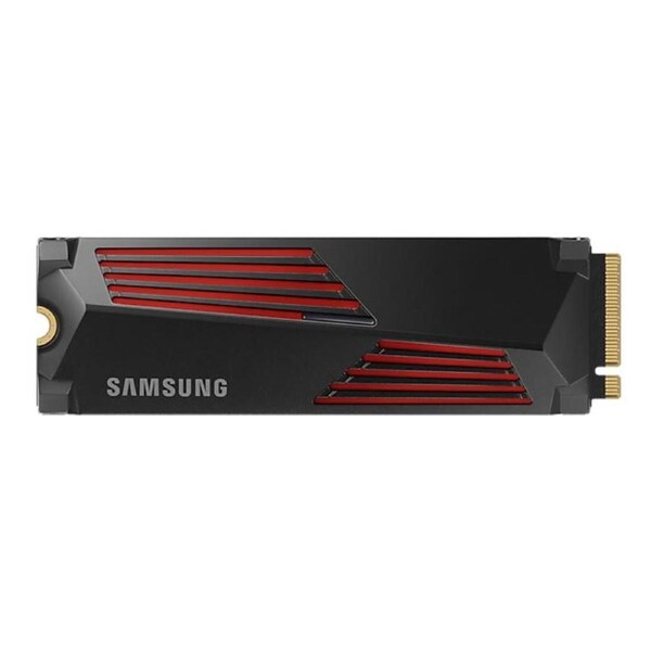 Samsung 990 Pro 4TB with Heatsink Gen4 NVMe SSD 7450MB/s 6900MB/s R/W 1600K/1550K IOPS 2400TBW 1.5M Hrs MTBF for PS5 5yrs Wty