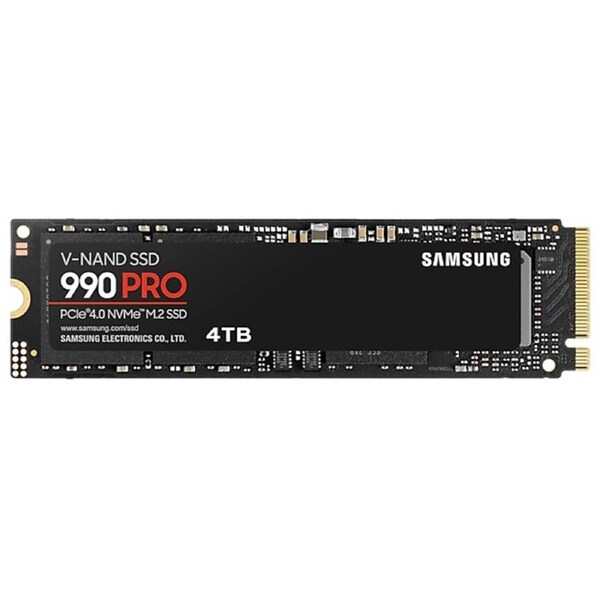 Samsung 990 Pro 4TB Gen4 NVMe SSD 7450MB/s 6900MB/s R/W 1600K/1550K IOPS 2400TBW 1.5M Hrs MTBF for PS5 5yrs Wty