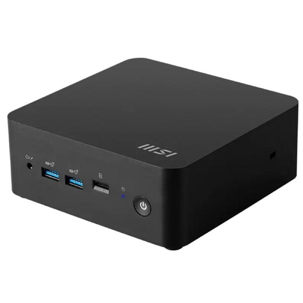 MSI Cubi NUC 1M-015BAU miniPC barebone, Black Intel Core 7-150U DDR5 2*M.2 2*HDMI 2*TBT 2*LAN Wifi6 Card Reader Switch Cable 3Y