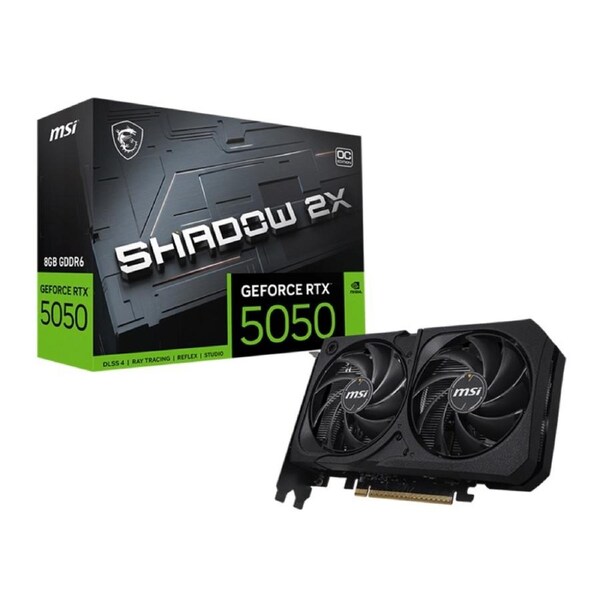 MSI nVidia GeForce RTX 5050 8G SHADOW 2X OC, Boost: 2602 MHz, CUDA 2560 Units, 8GB GDDR6, HDMI x 1 (embargo)