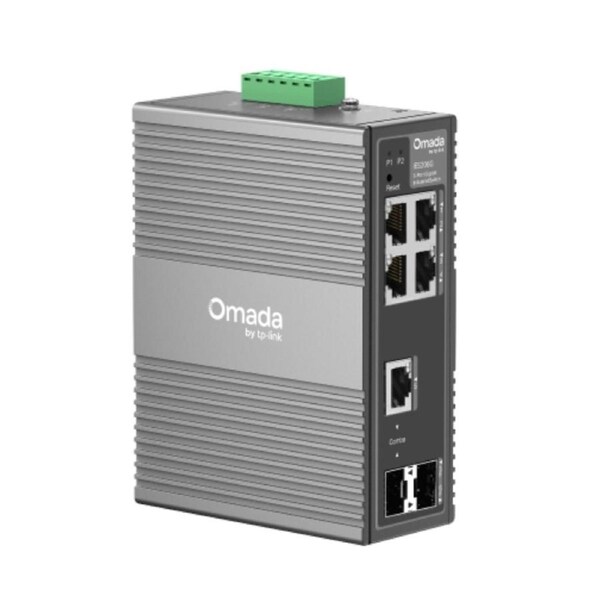 TP-Link IES206G Omada 6-Port Gigabit Industrial Easy Managed Switch , 1x GE SFP/RJ45, 1x GE SFP, 4x GE RJ45