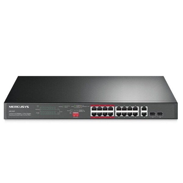 Mercusys MS120GP 20-Port Gigabit Rackmount Switch with 16-Port PoE+