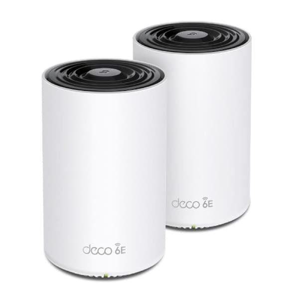 TP-Link Deco XE75 AXE5400 Tri-Band Mesh Wi-Fi 6E System (2-pack) 574 Mbps at 2.4 GHz + 2402 Mbps at 5 GHz + 2402 Mbps at 6 GHz
