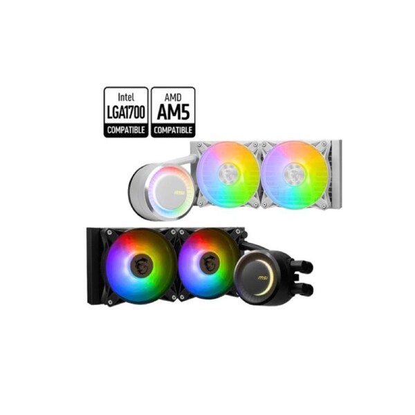 MSI MAG CORELIQUID E240 WHITE Liquid CPU Cooler, LGA 1150/1151/1155/1156/1200/1700/AM5/AM4 3y warranty
