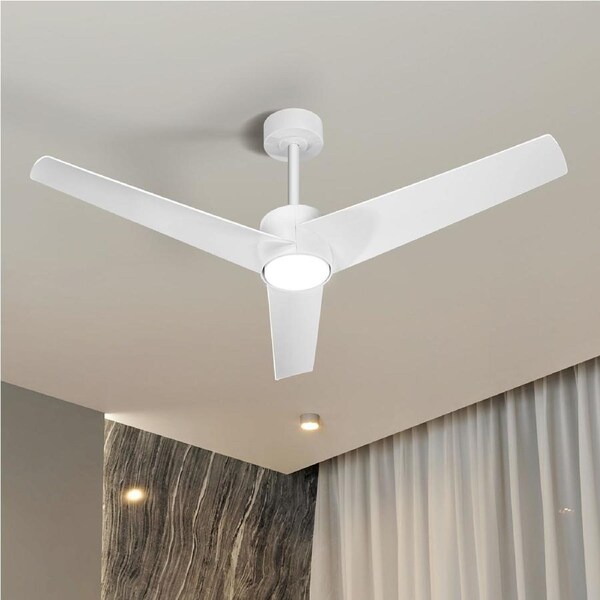Vevare 52" Ceiling Fan With Light DC Motor 5 Speed Remote Control Timer White