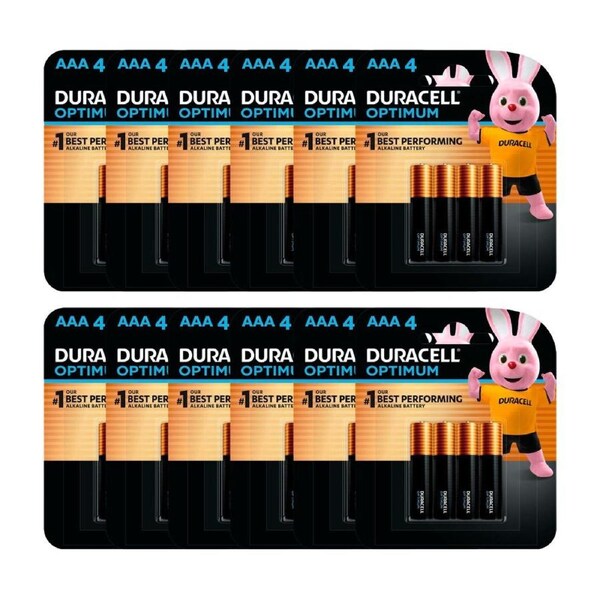 Duracell Optimum AAA Batteries 4pk x12