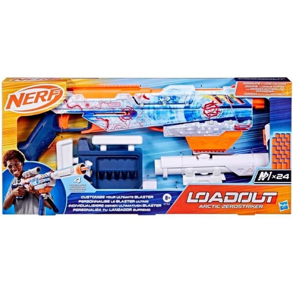 Nerf Loadout Arctic Zerostriker Blaster and N1 Darts