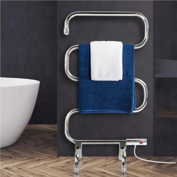 5 Bars Devanti Electric Heated Towel Rail Rack Freestanding Clothes Dry Warmer
