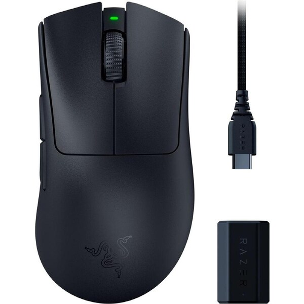 Razer DeathAdder V3 Pro Wireless Mouse with HyperPolling Wireless Dongle Bundle