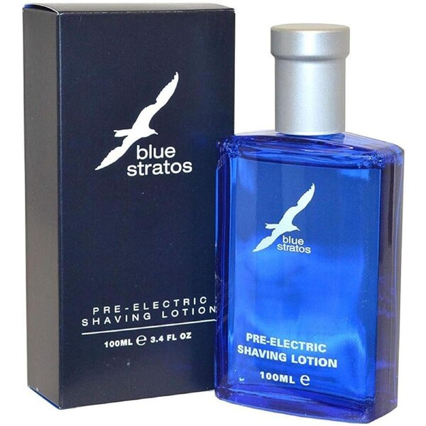 Blue Stratos Pre Electric After Shave Lotion 100ml Smooth Cool Shaving Prep