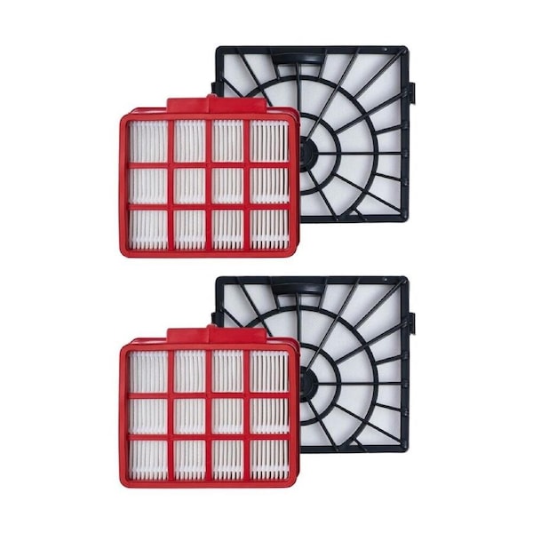 2PK Cleanup Replacement Filter Set Allergen Capture For Sauber Bagged Vacuums