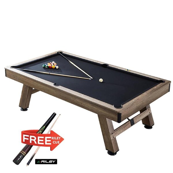 CUETIQ LM 8FT Billiards / MDF Pool / Snooker Table Black Felt Silver Mist Frame Free Gift
