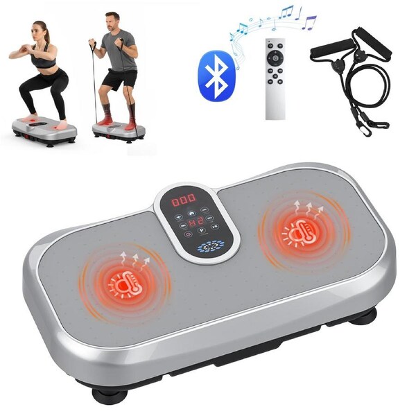 Advwin Vibration Plate Exercise Machine with Heat Therapy, Full Body Vibration Machine for Lymphatic Drainage w/Bluetooth Speaker, 120 Speed & 9 Preset Workouts, 150KG Capacity