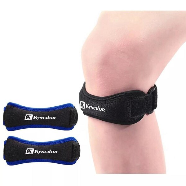 2Pcs Blue Knee Strap Patella Jumper GEL Runner Tennis Football Sports Knee Brace Support
