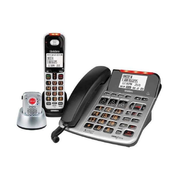 Uniden Corded and Cordless Phone SSE47+1 with Pendant