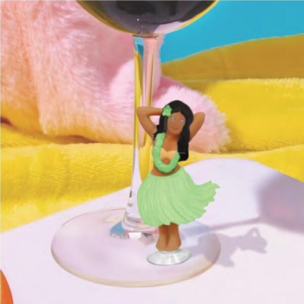 NPW Gifts Drinking Buddies Hula Girls Drink Markers