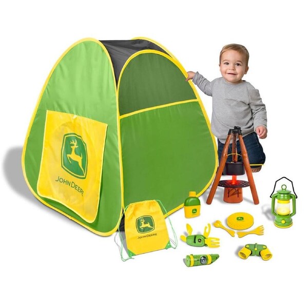 John Deere Pop Up Camping Tent With Accessories 5y+