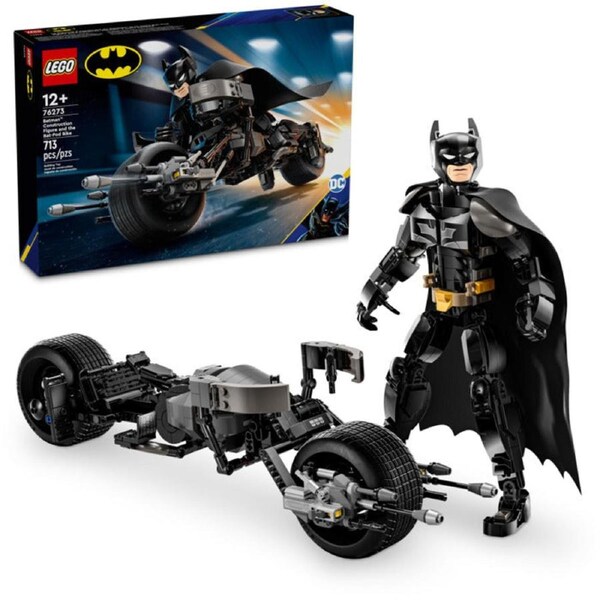 LEGO 76273 -Super Heroes The Dark Night Trilogy Batman Construction Figure and the Bat-Pod Bike
